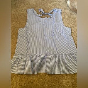 JCrew Peplum shirt with bows on the back